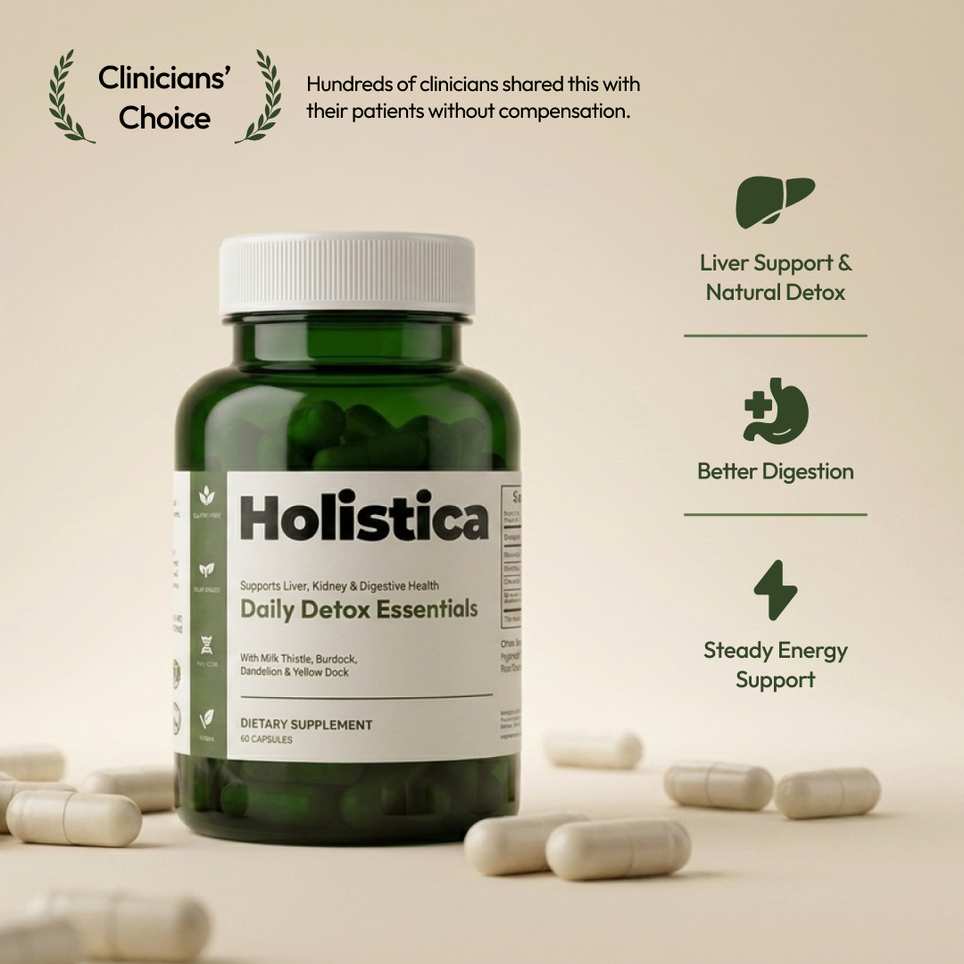 Holistica Daily Detox Essentials To Support Liver Function and Flush Out Toxins