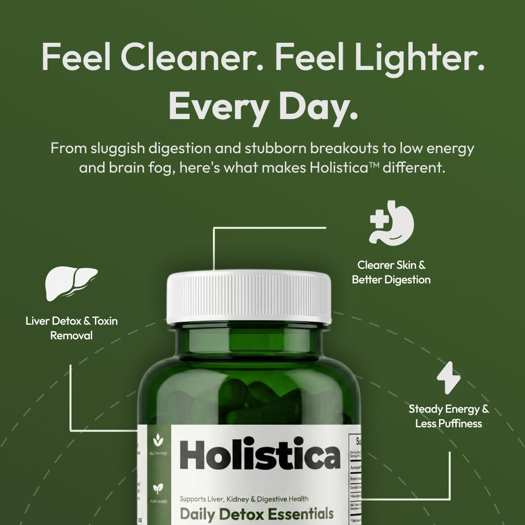 Holistica Daily Detox Essentials To Support Liver Function and Flush Out Toxins
