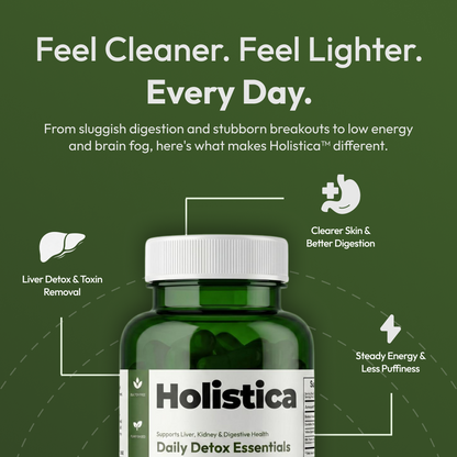 Holistica Daily Detox Essentials To Support Liver Function and Flush Out Toxins