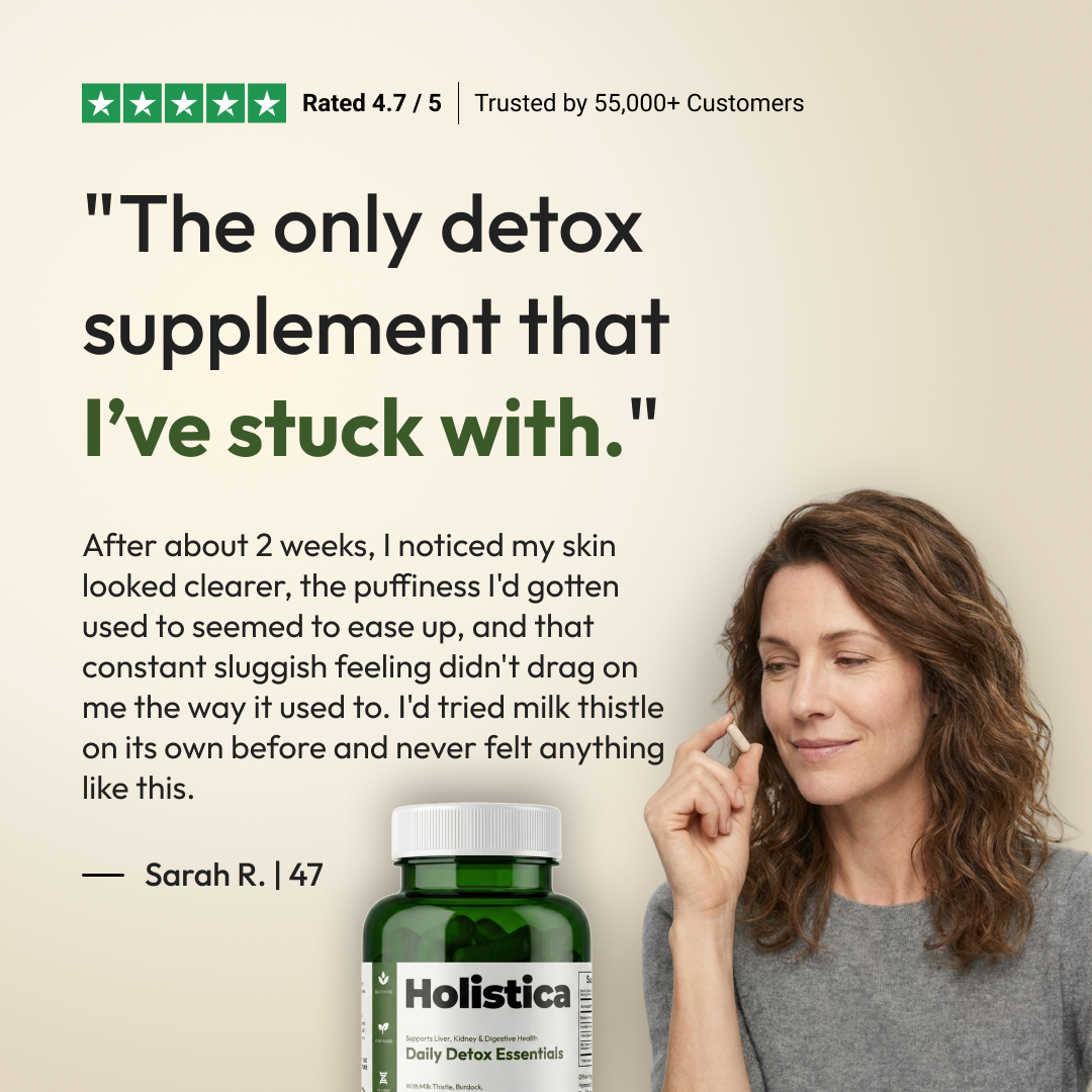 Holistica Daily Detox Essentials To Support Liver Function and Flush Out Toxins